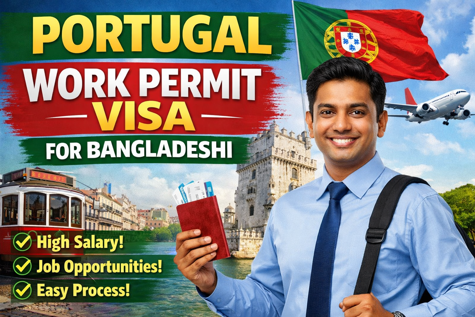 Portugal work visa permit from Bangladesh.